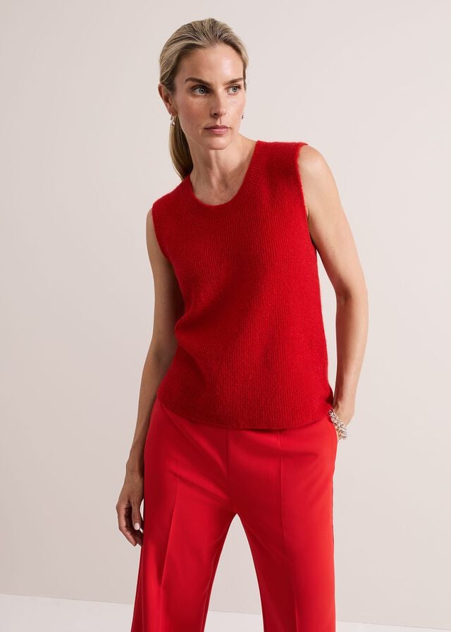 Red Phase Eight Daniella Mohairted Knitwear | 6832ZBIUM