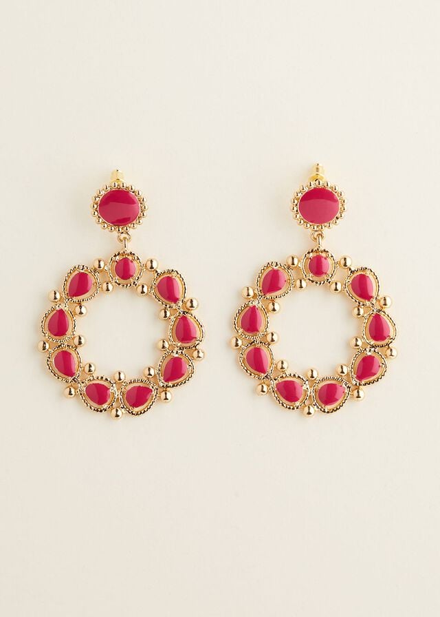 Red Phase Eight Enamel Drop Jewellery | 4605TZFPD