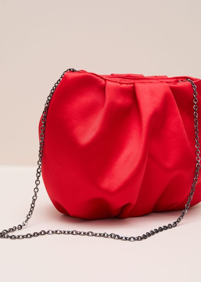 Red Phase Eight Red Satin Bags | 3648UTZHI