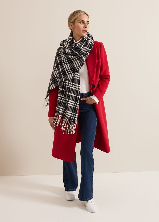 Red Phase Eight Skye Double Breasted Midaxi Wool Coats | 1234UYFSE