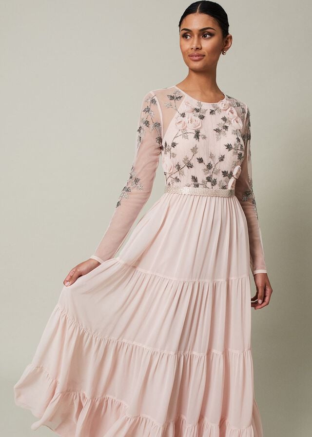 Rose Phase Eight Florence Beaded Dress | 6704NSPCZ