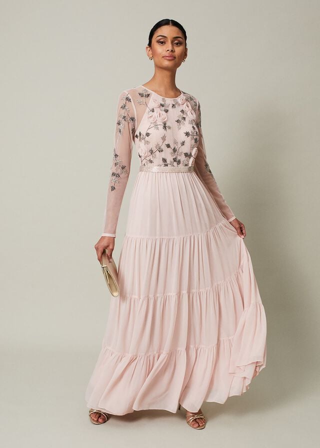 Rose Phase Eight Florence Beaded Dress | 6704NSPCZ