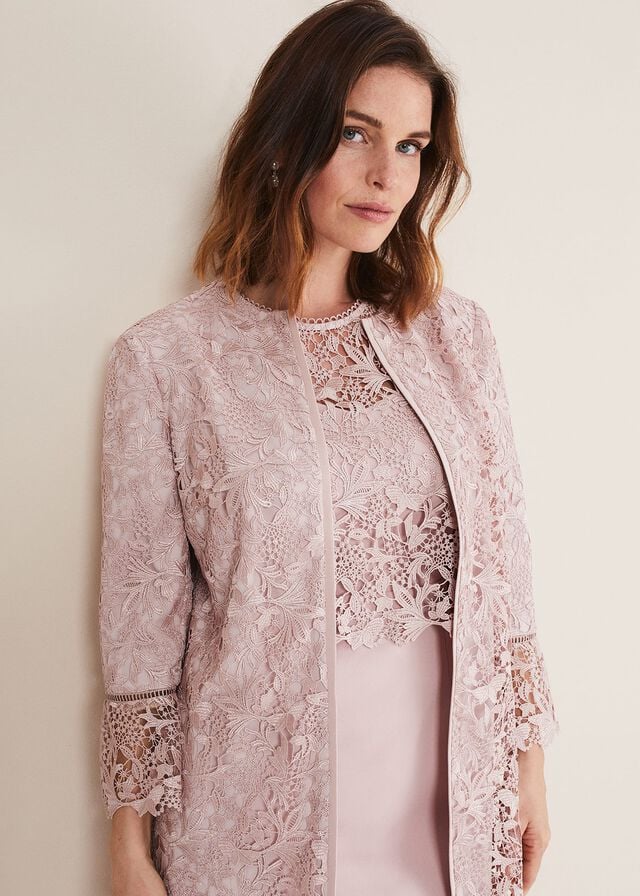 Rose Phase Eight Isabella Lace Jackets | 9801VJGYQ