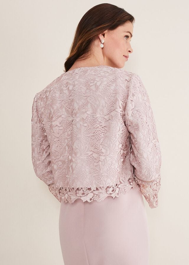 Rose Phase Eight Isabella Lace Jackets | 9381LHQSZ