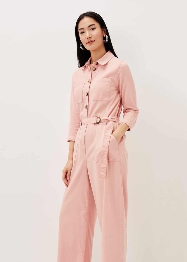 Rose Phase Eight Jarah Denim Jumpsuit | 5768TDKOQ