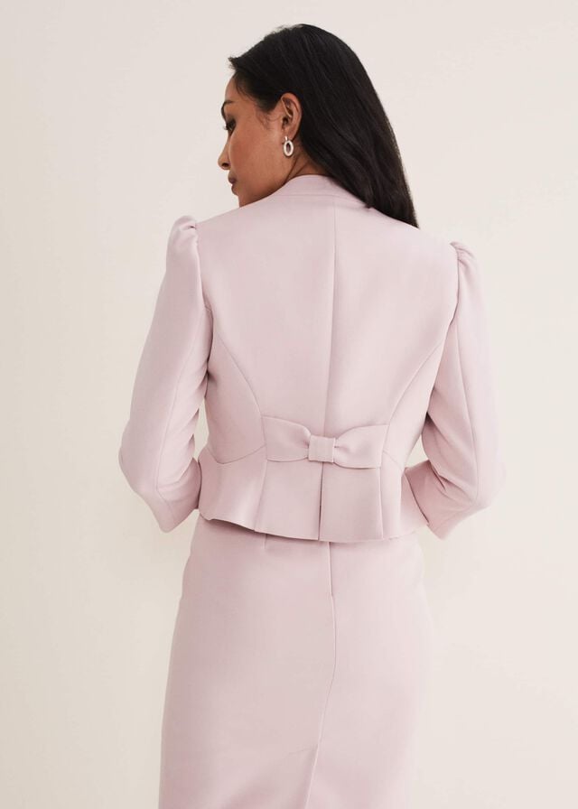 Rose Phase Eight Petite Isabella Bow Jackets | 7509GMDKN