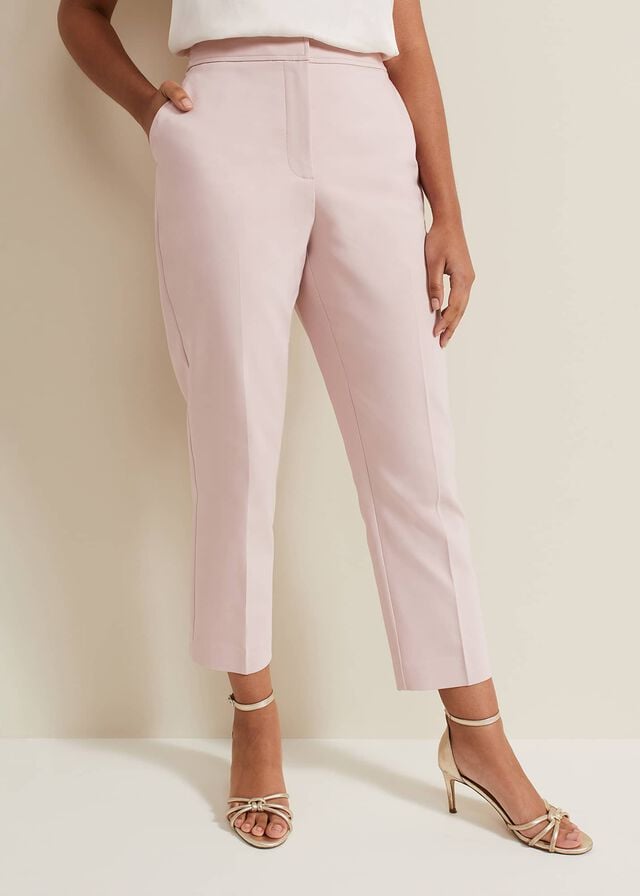 Rose Phase Eight Petite Ulrica Tapered Trousers | 8321RPTDS