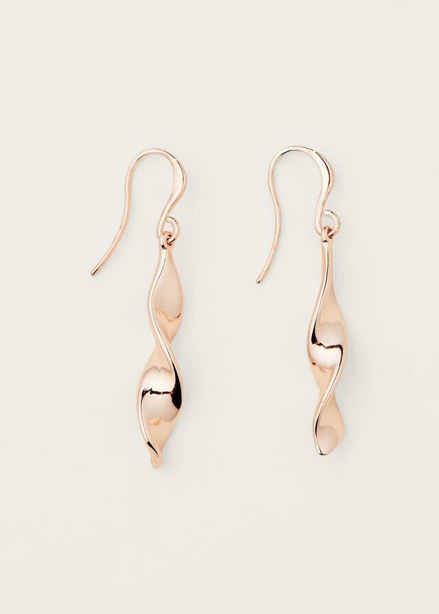 Rose / Gold Phase Eight Twist Drop Jewellery | 2079FKCOS