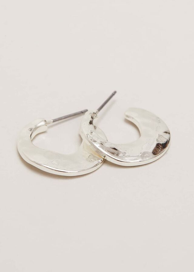 Silver Phase Eight Irregular Hoops Jewellery | 8543AENMI