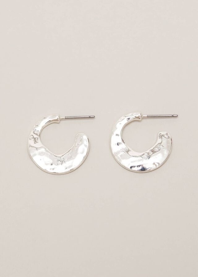 Silver Phase Eight Irregular Hoops Jewellery | 8543AENMI