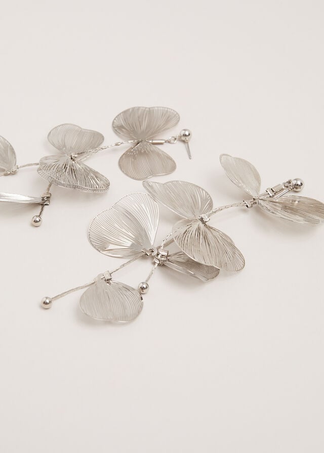 Silver Phase Eight Petal Drop Jewellery | 0852STXVC