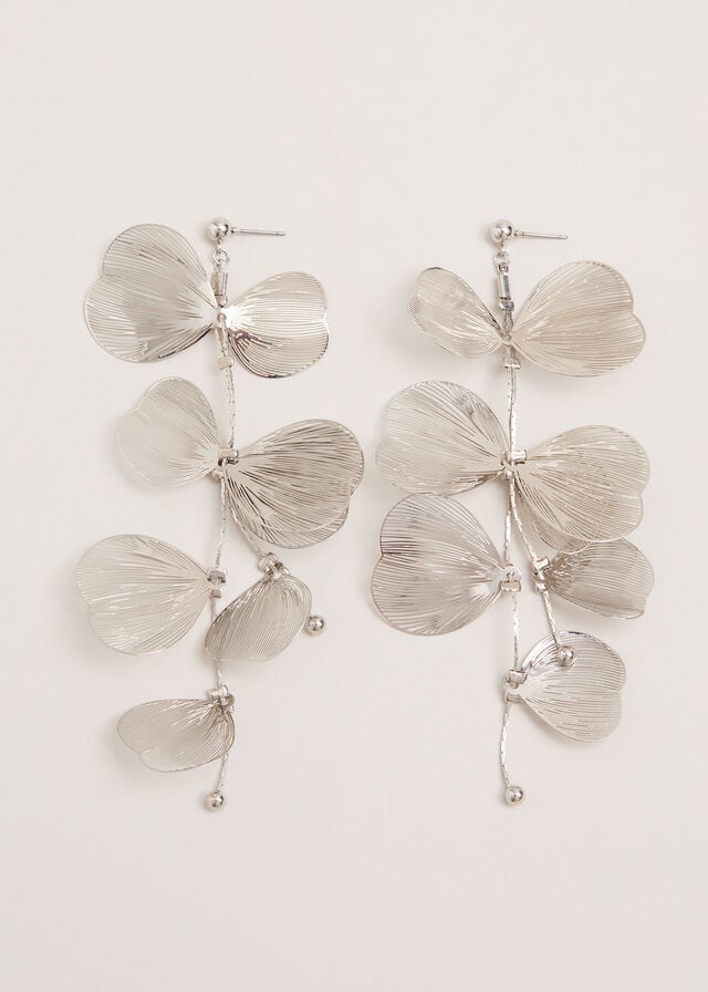 Silver Phase Eight Petal Drop Jewellery | 0852STXVC