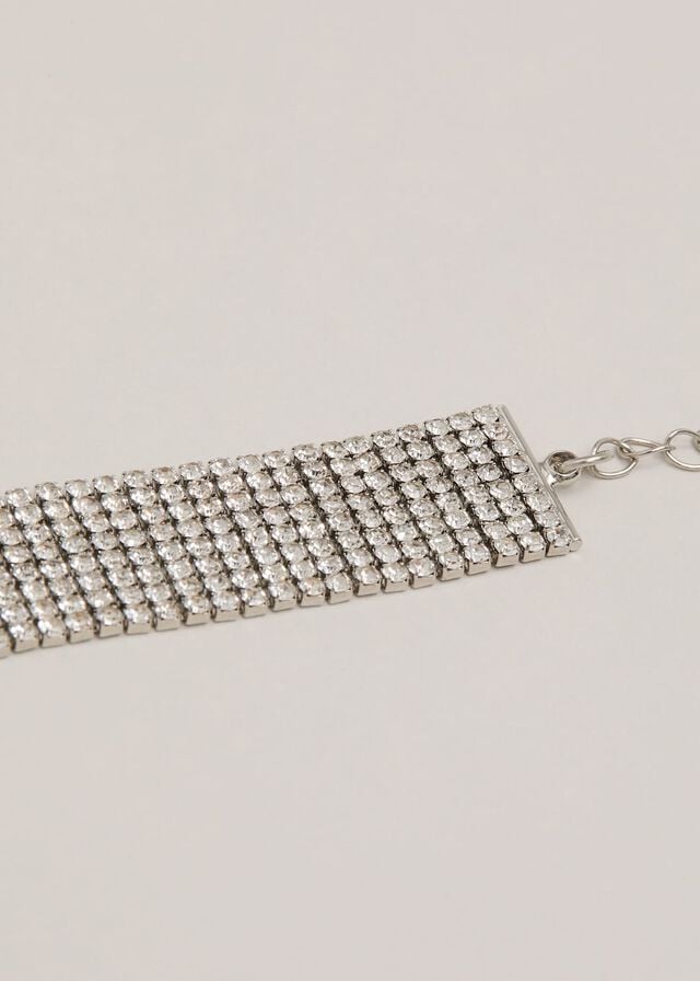 Silver Phase Eight Silver Chainmail Sparkle Jewellery | 7043FODMA