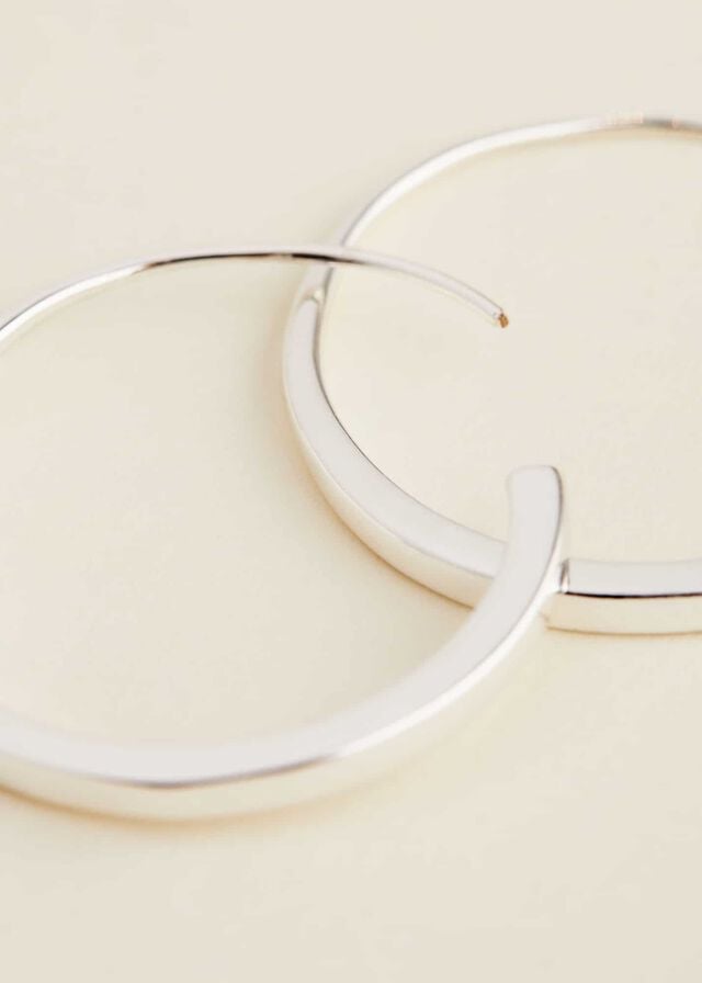 Silver Phase Eight Silver Hoop Jewellery | 3950ERDHN