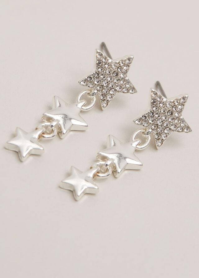 Silver Phase Eight Silver Plated Star Drop Jewellery | 8530KZFQU