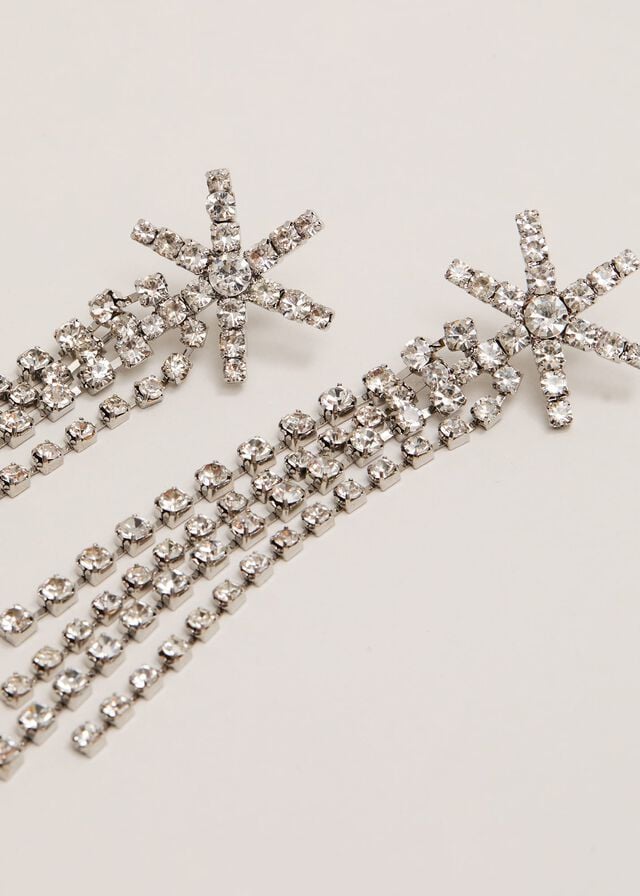 Silver Phase Eight Silver Sparke Star Drop Jewellery | 7318HRUCB