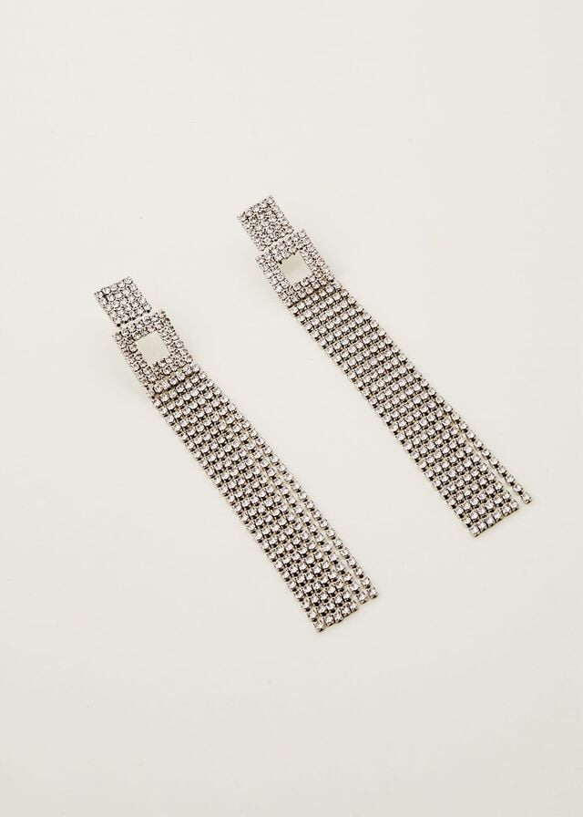 Silver Phase Eight Sparkle Long Jewellery | 2167EVDHF