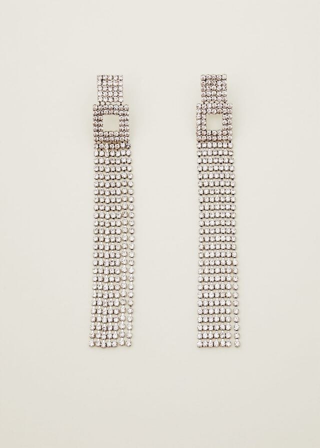 Silver Phase Eight Sparkle Long Jewellery | 2167EVDHF