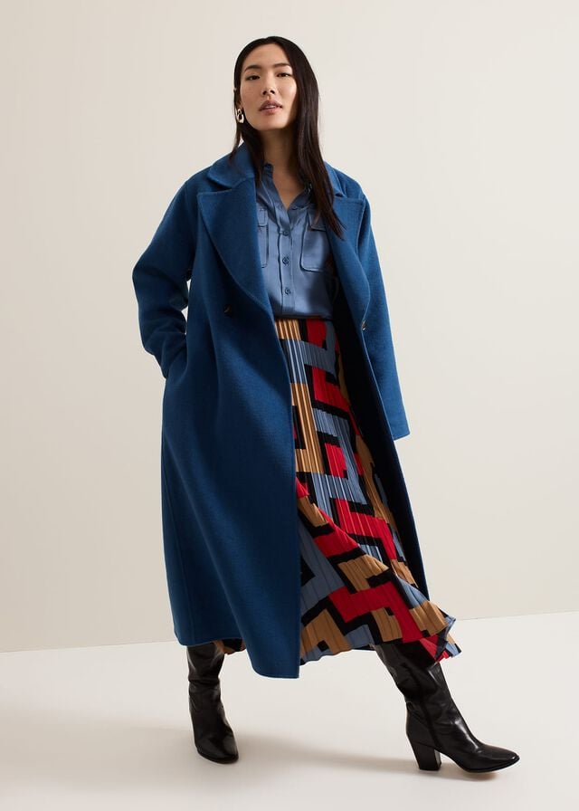 Turquoise Phase Eight Darcy Double Faced Wool Smart Coats | 4210OSIPC