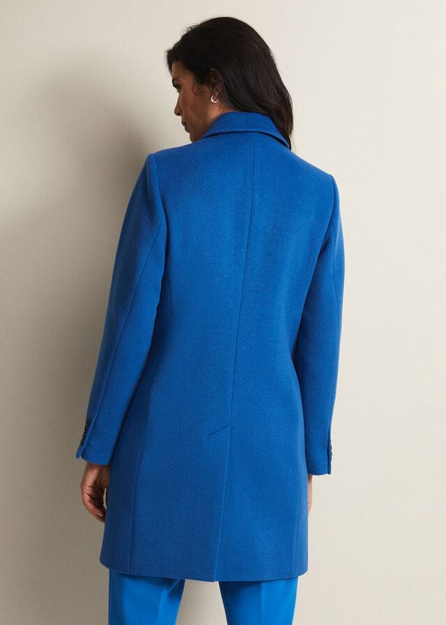 Turquoise Phase Eight Lydia Blue Wool Smart Coats | 7042BPQXC