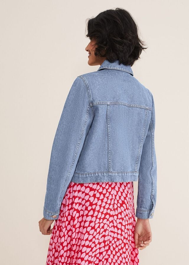 Wash / Blue Phase Eight Caitlin Cropped Denim Jackets | 8239IVGPK