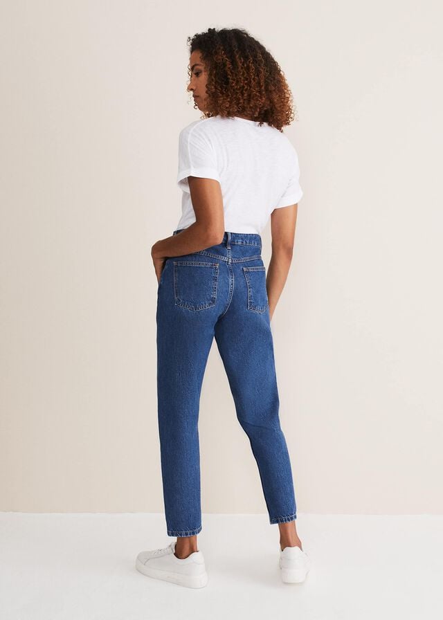 Wash / Blue Phase Eight Prue Mom Trousers | 6789XHNRK