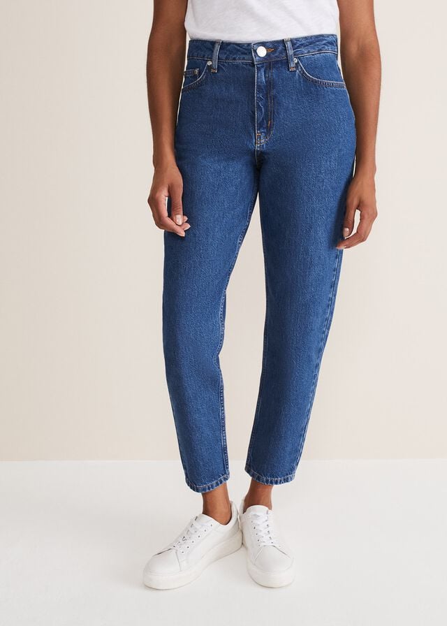 Wash / Blue Phase Eight Prue Mom Trousers | 6789XHNRK