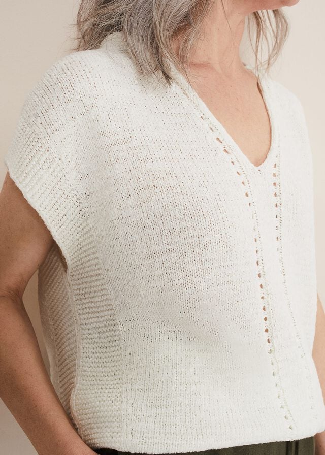 White Phase Eight Alana Textured Knitwear | 4360CEFOU