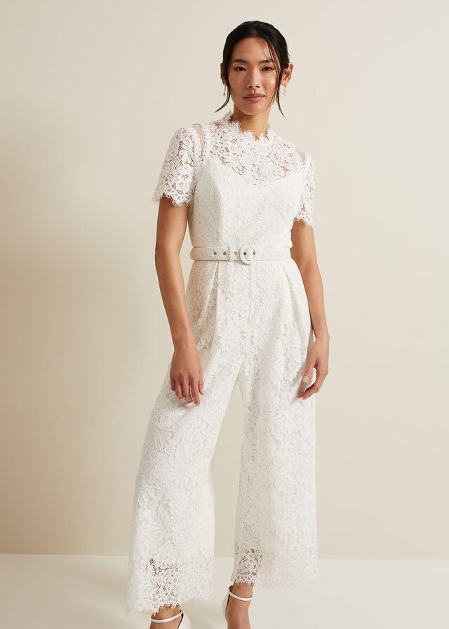 White Phase Eight Amaliah Lace Bridal Dress | 1548OPLFZ