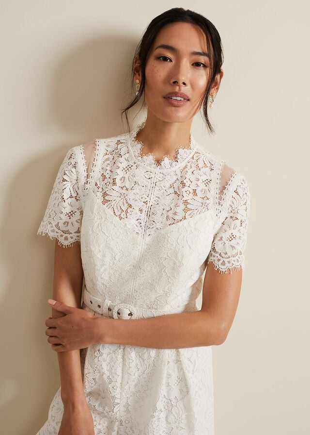 White Phase Eight Amaliah Lace Bridal Dress | 1548OPLFZ