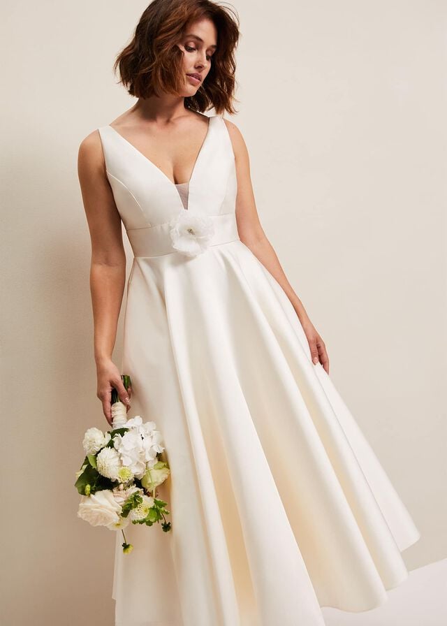 White Phase Eight Ariel Fit And Flare Wedding Dress | 8625QRIST