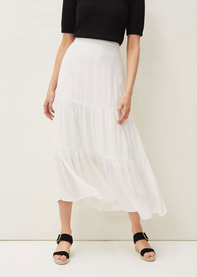 White Phase Eight Aspenne Skirts | 0364KHQIB