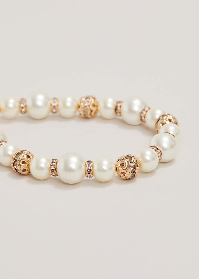 White Phase Eight Bead And Pearl Jewellery | 5861COSHM