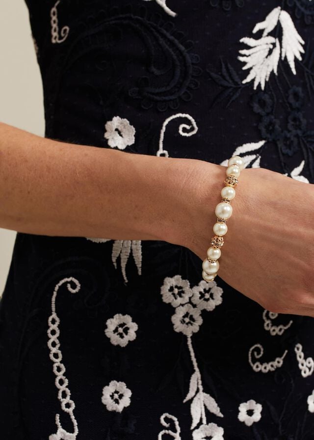 White Phase Eight Bead And Pearl Jewellery | 5861COSHM