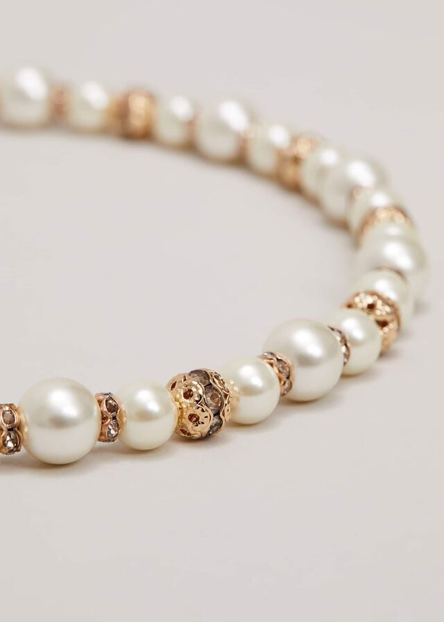 White Phase Eight Bead And Pearl Jewellery | 9160MOVCN