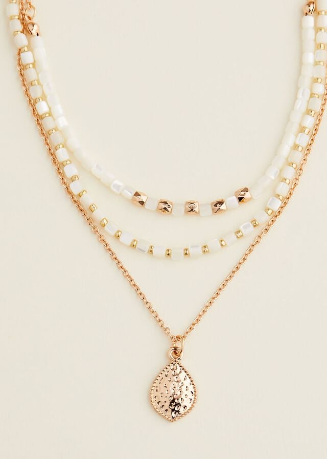 White Phase Eight Beaded Layer Jewellery | 2450HKPVQ