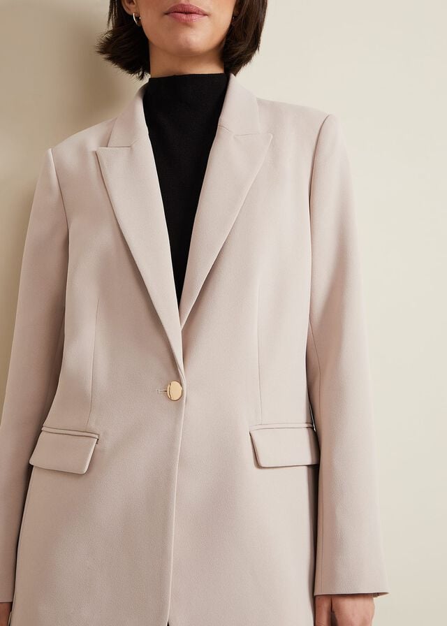 White Phase Eight Elandra Neutral Tux Jackets | 5396MBKFX