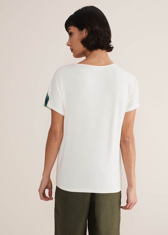 White Phase Eight Fiorella Tie Front Shirts | 7501LYEBQ