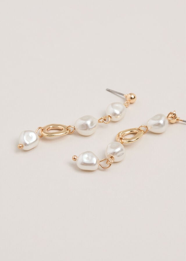 White Phase Eight Irregular Pearl Drop Jewellery | 0625ZEUDP