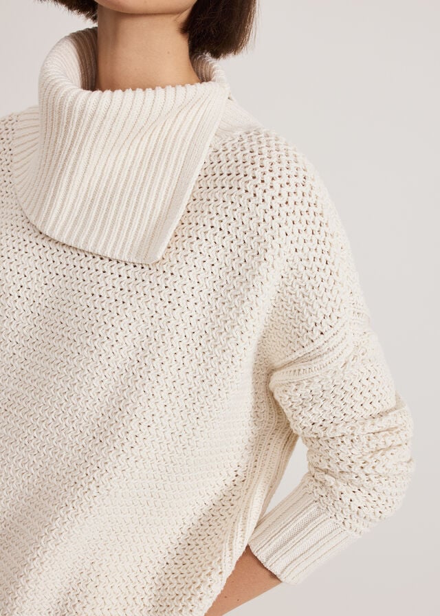 White Phase Eight Jean Textured Knitwear | 8416GMUQL