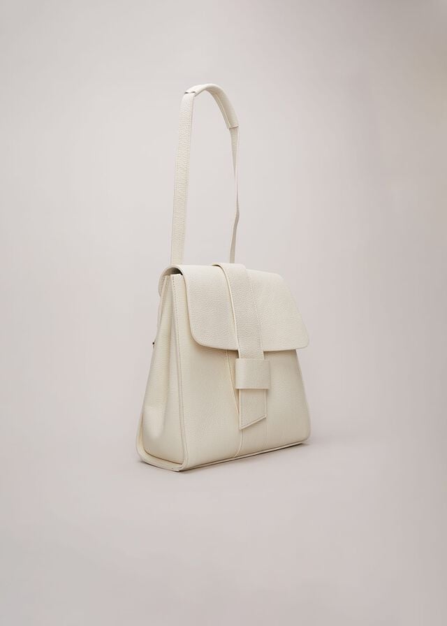 White Phase Eight Leather Backpack Bags | 8926QCBJH