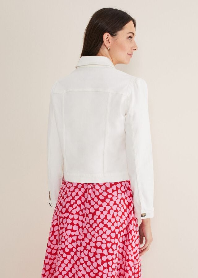 White Phase Eight Lettie Denim Jackets | 1943KMHIY