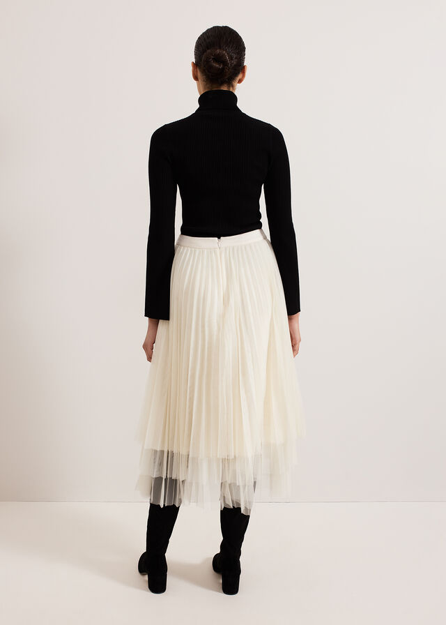 White Phase Eight Lila Tulle Skirts | 8243HEWOS