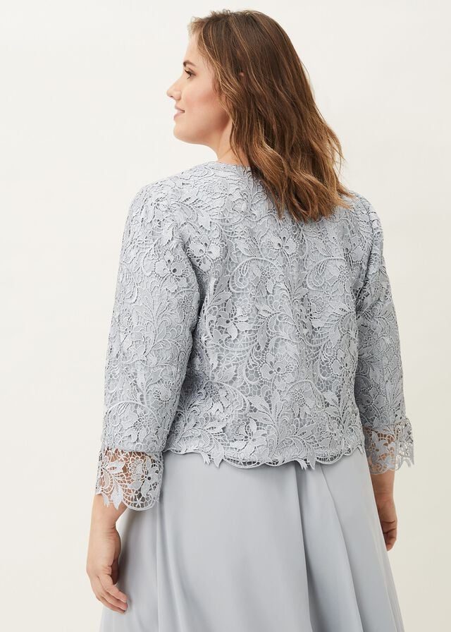 White Phase Eight Luisa Lace Occasion Jackets | 3974UGJNI