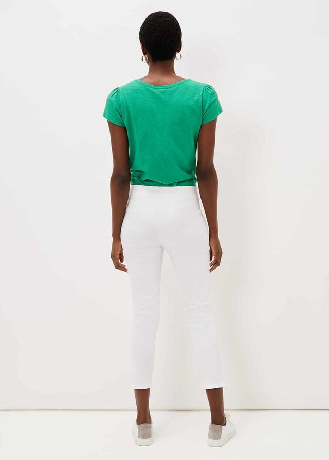 White Phase Eight Miah Cropped Trousers | 4971OCNTR