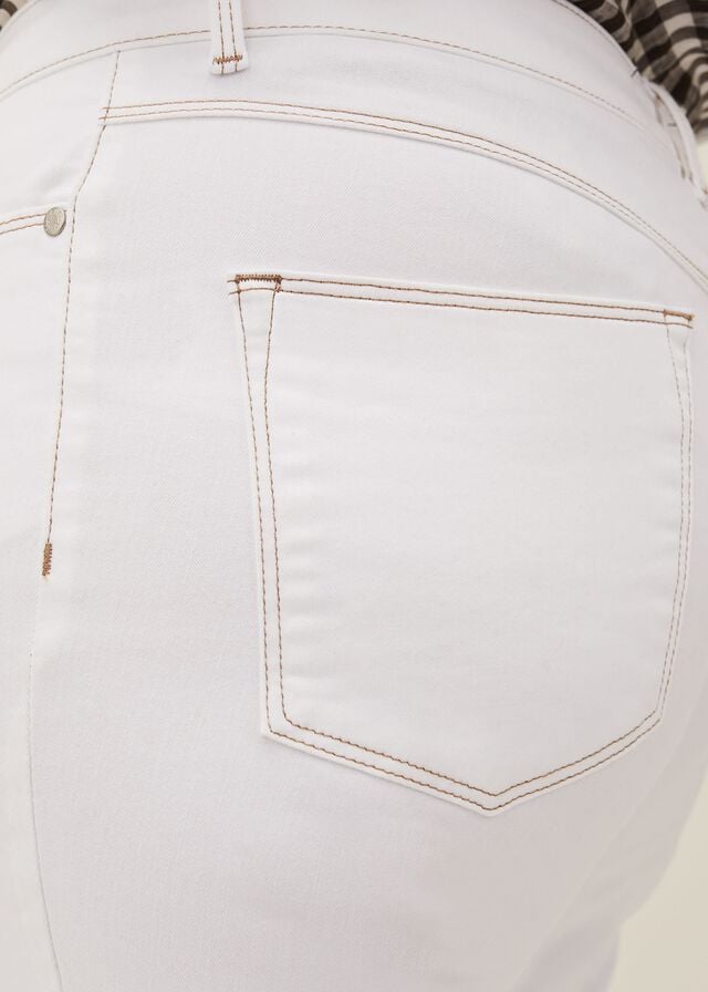 White Phase Eight Ramona Cropped Straight Leg Jeans | 9861XWRGM