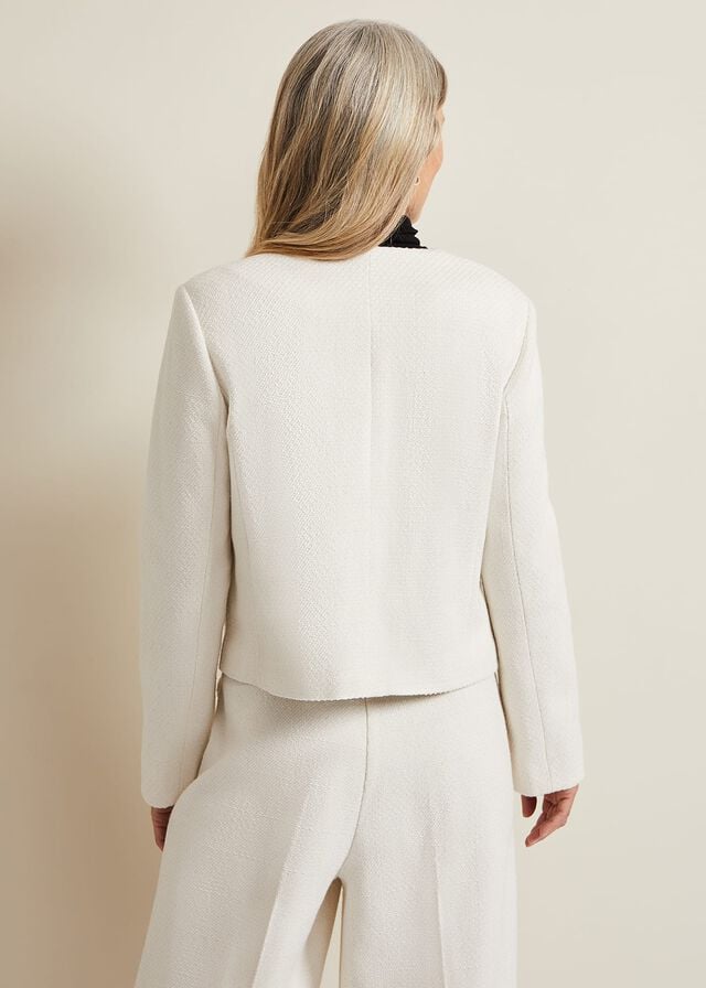 White Phase Eight Ripley Boucle Jackets | 2734IEGBV