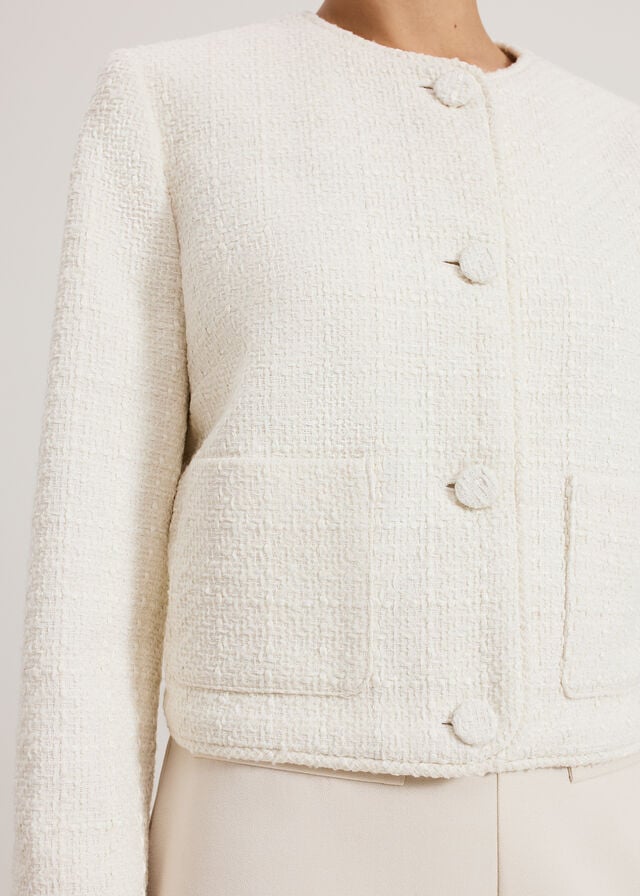 White Phase Eight Ripley Boucle Jackets | 1089MCVSN