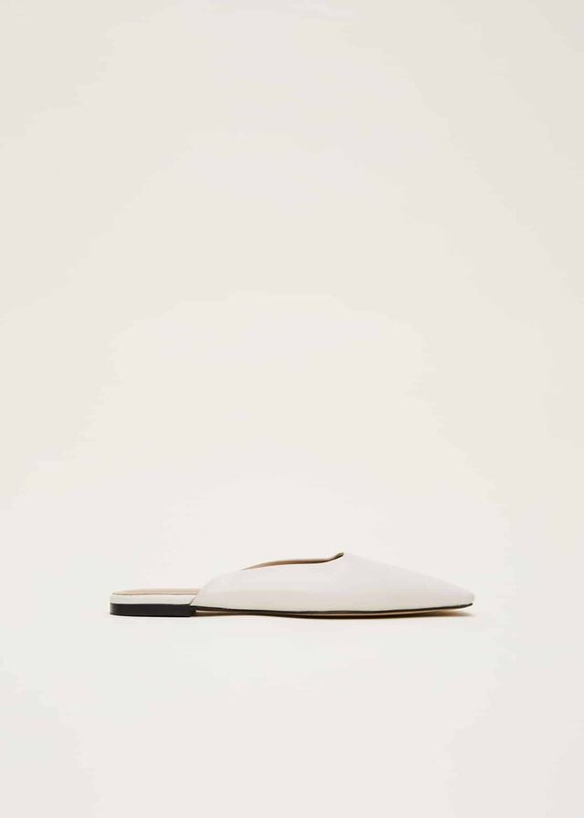 White Phase Eight Slip On Mule Flats | 4728DAVZI