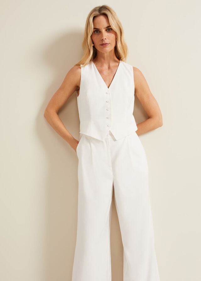 White Phase Eight Tia Jumpsuit | 3412UTMBF